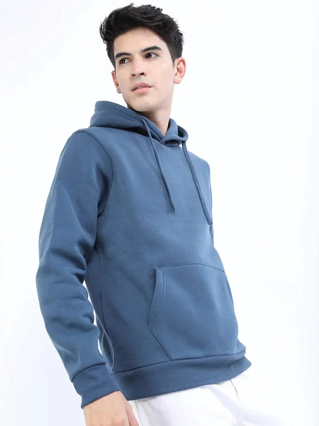 Casual Full Sleeves Cotton Hoodie Dark Blue Color For Men and Women Unisex