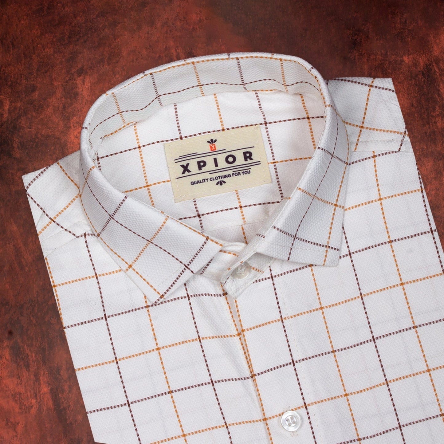 Obliging Men's Full Sleeves Checks Formal Shirt Premium Collection Cotton Fabric White