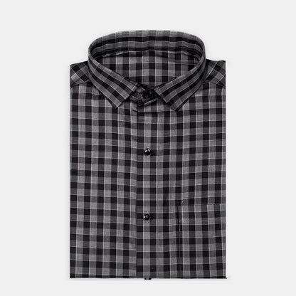 Best Premium Men's Full Sleeves Small Checks Formal Shirt Collection Cotton Fabric Purple Color