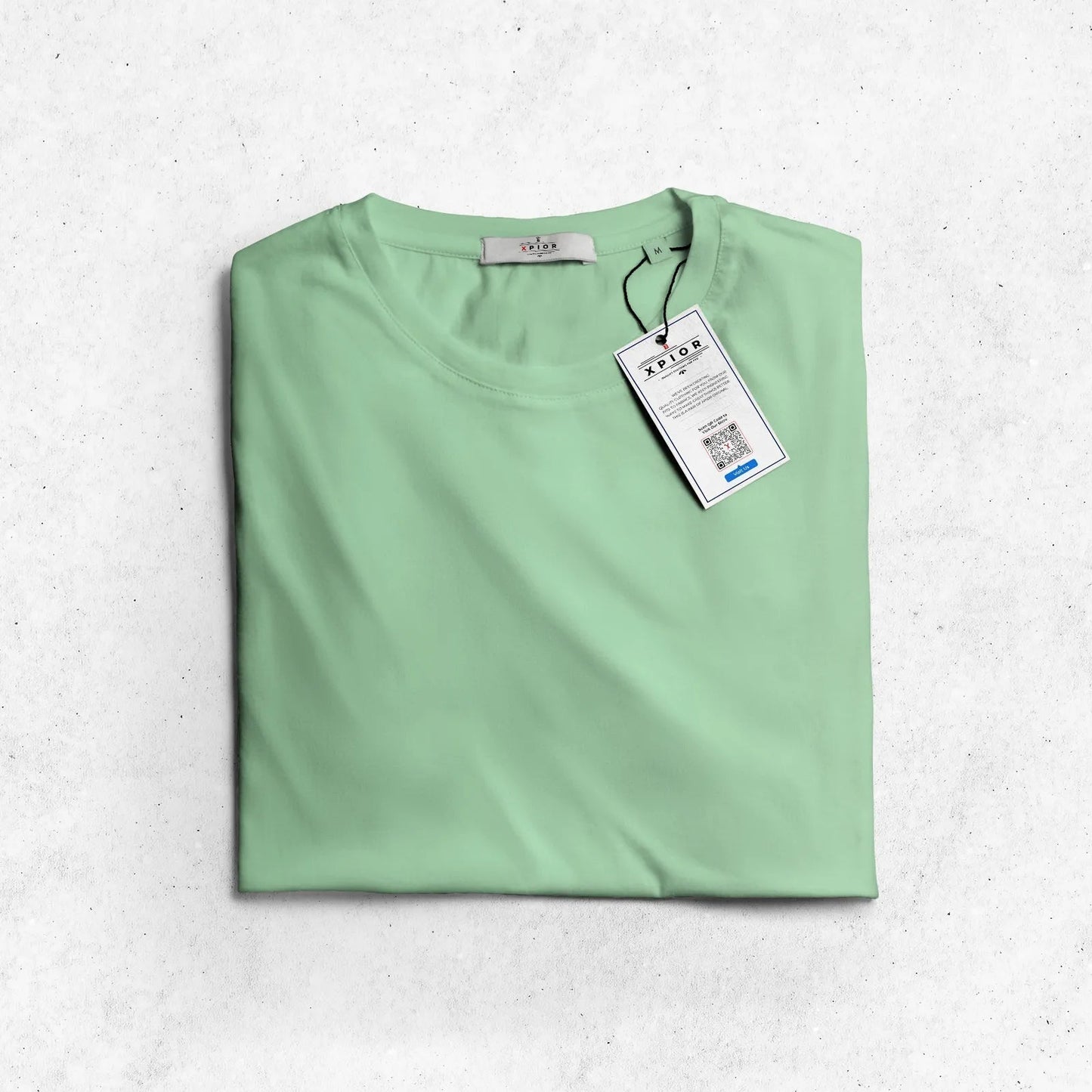 Energetic Half Sleeve Round Neck Green Color Men's Cotton T-Shirt Plain