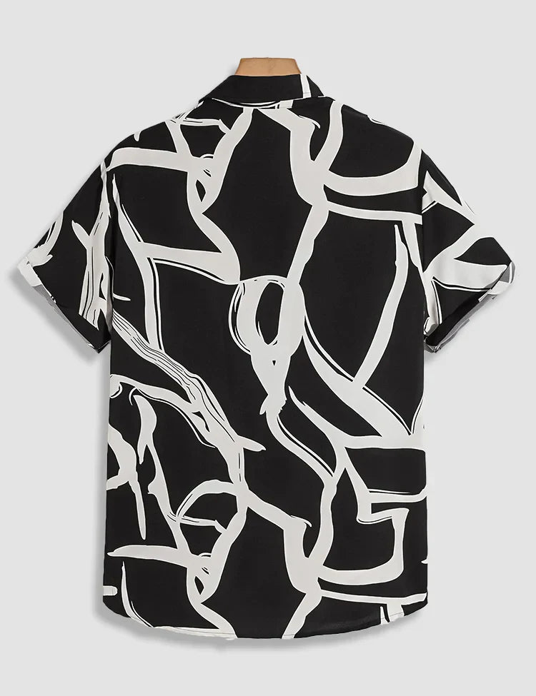 Crack Design Digital Printed Half Sleeves Cotton Material Mens Shirt