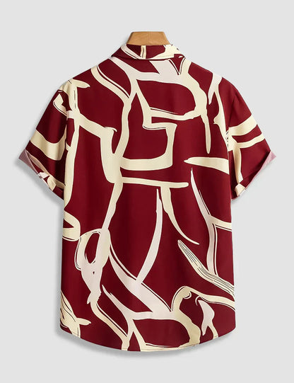 Crack Design Digital Printed Half Sleeves Cotton Material Mens Shirt