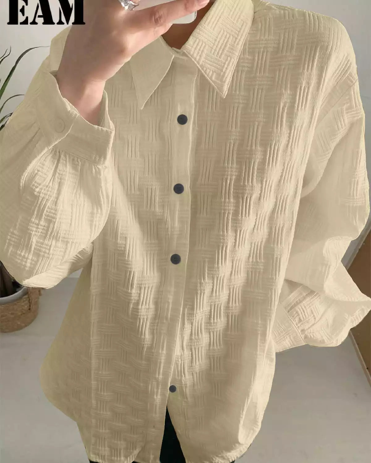 Light Brown Color Full Sleeves Mens Popcorn Material Shirt