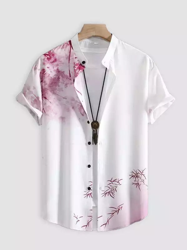 Liquid Marble Design Beach and casual Multicolor Printed Shirt Cotton Material Half Sleeves Mens stylian.in