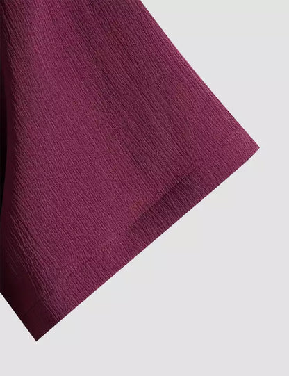burgundy color Mens Half Sleeves Shirt Exclusive Material Best Fitting Cotton Corn