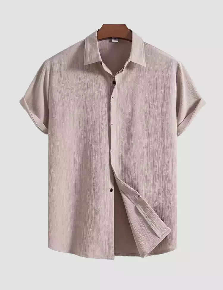 pink color Mens Half Sleeves Shirt Exclusive Material Best Fitting Cotton Corn