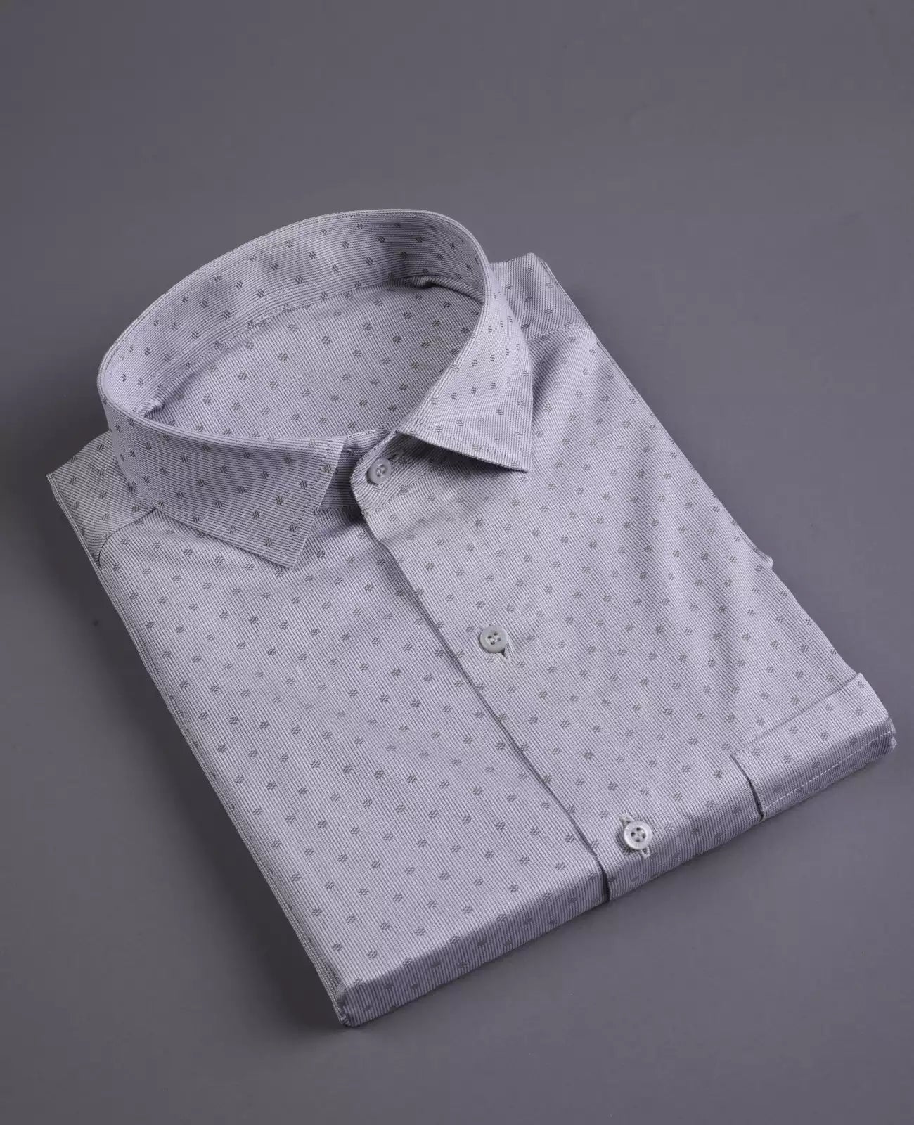 Men's Full Sleeves Mini Dots Shirt Premium Collection Cotton Fabric